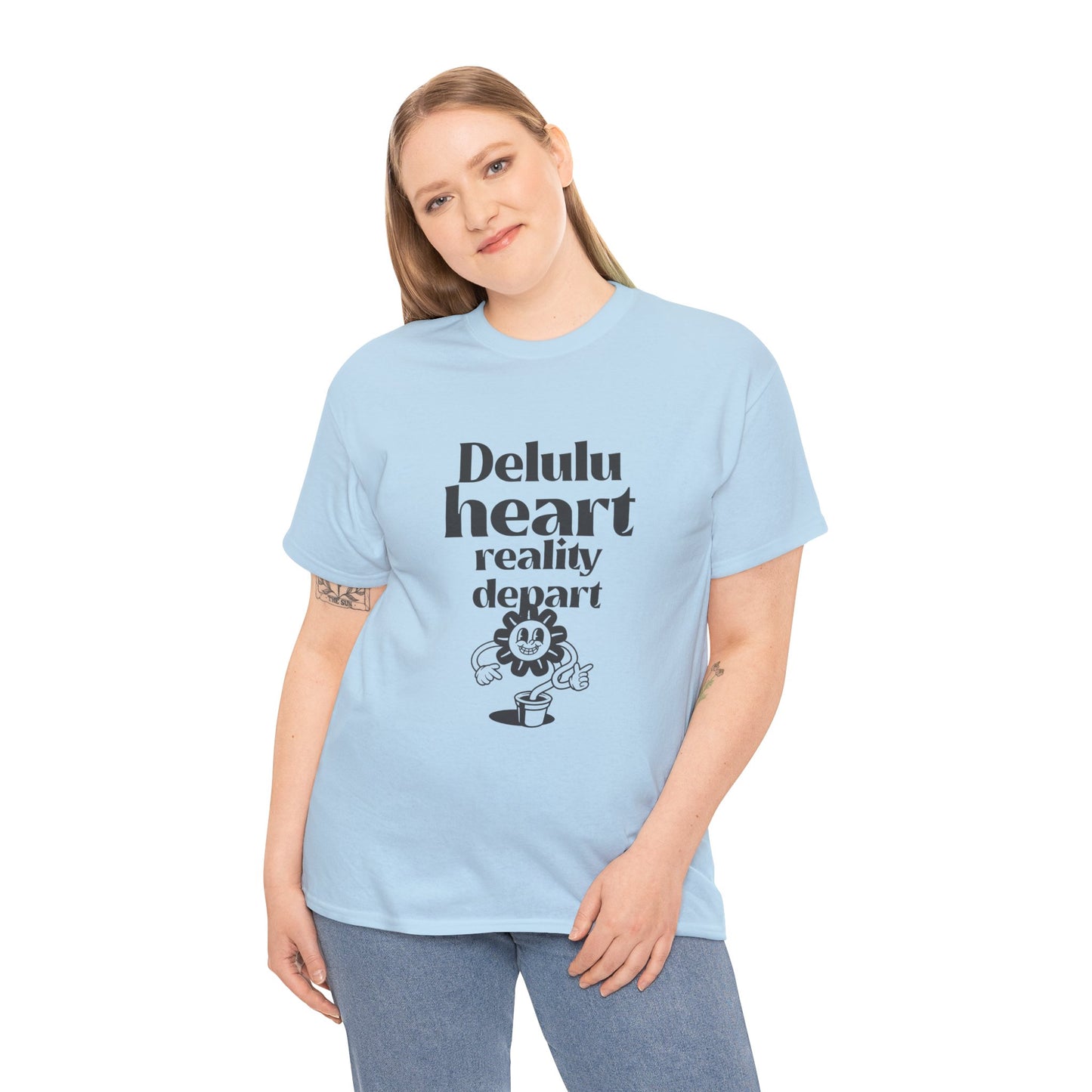 T-shirt -"Delulu Heart, Reality Depart" - Women - Romero's