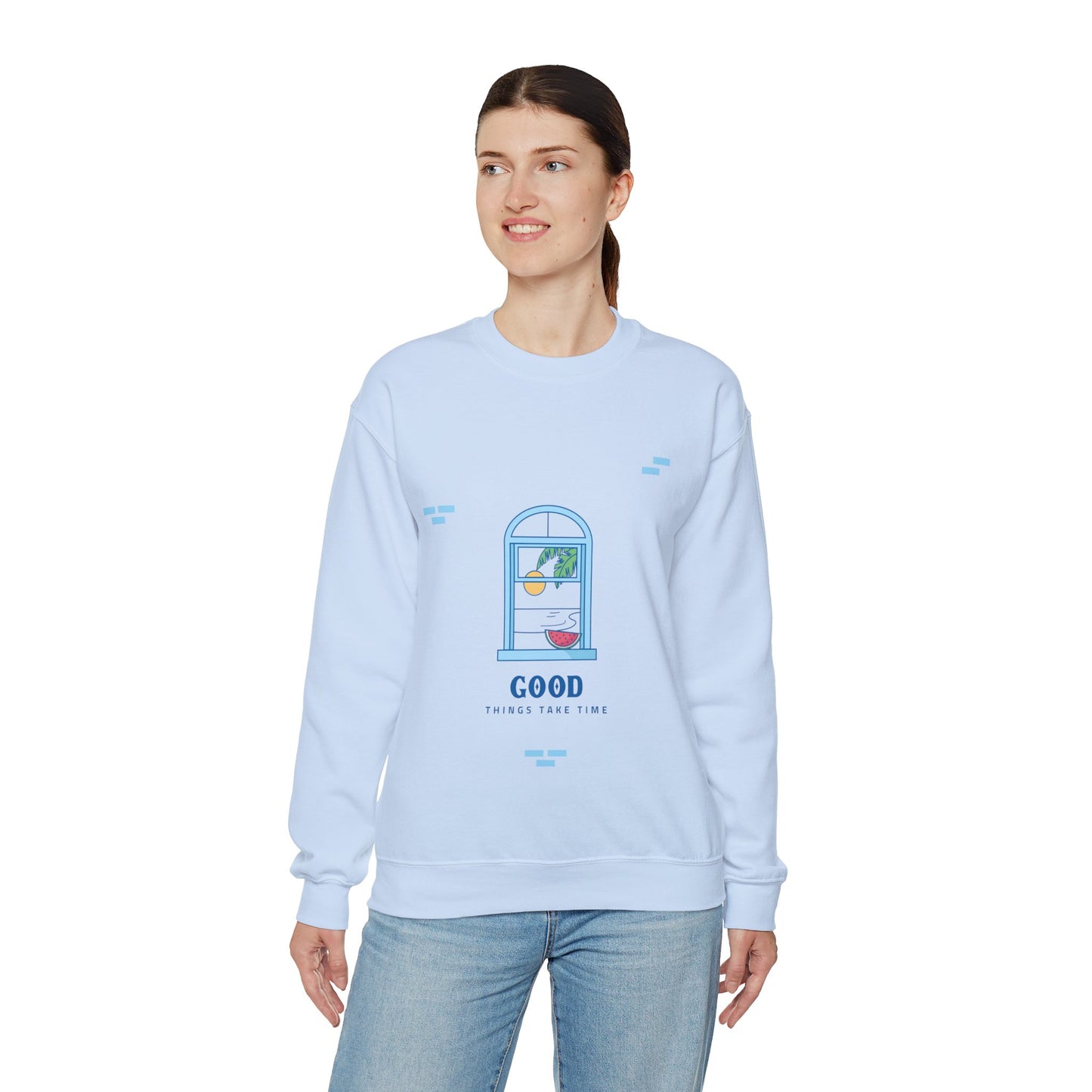 Sweatshirt  "Good Things Take Time" - Women