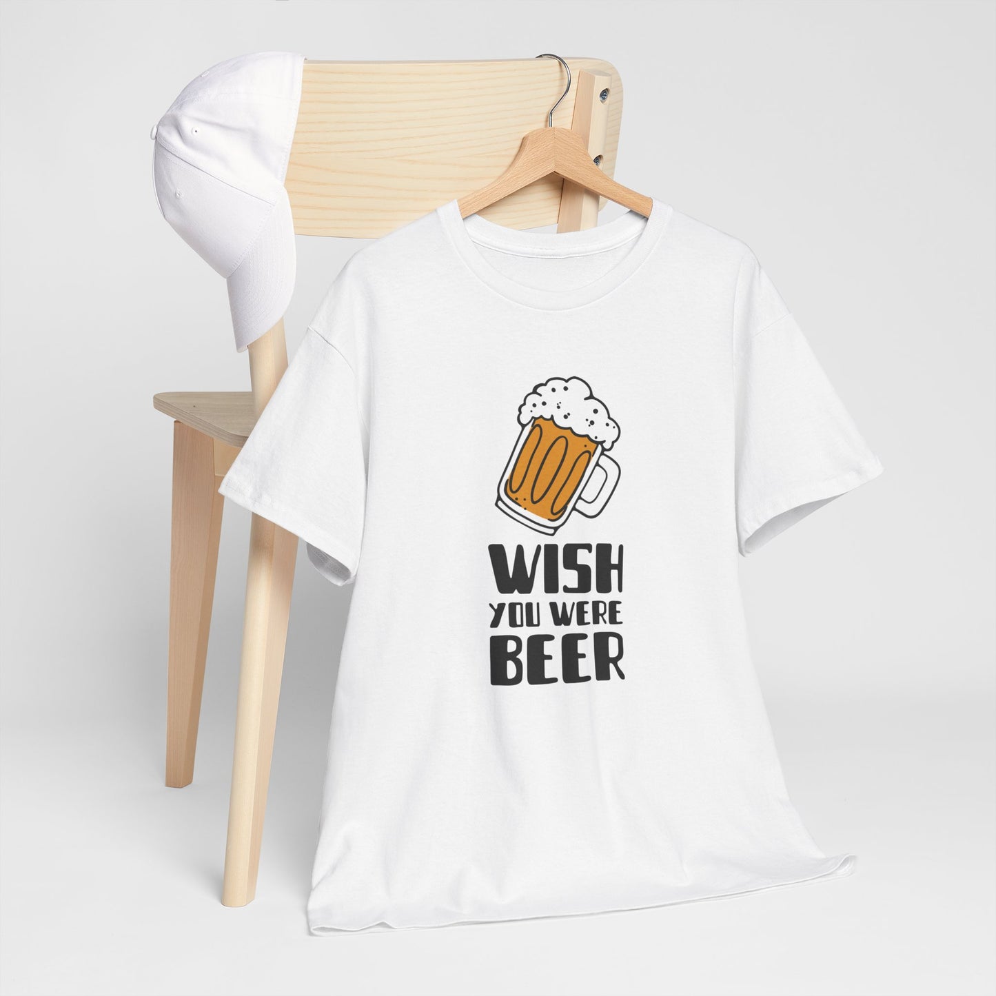 Camiseta masculina "Wish You Were Beer" - Conforto casual com um toque especial da Romero's