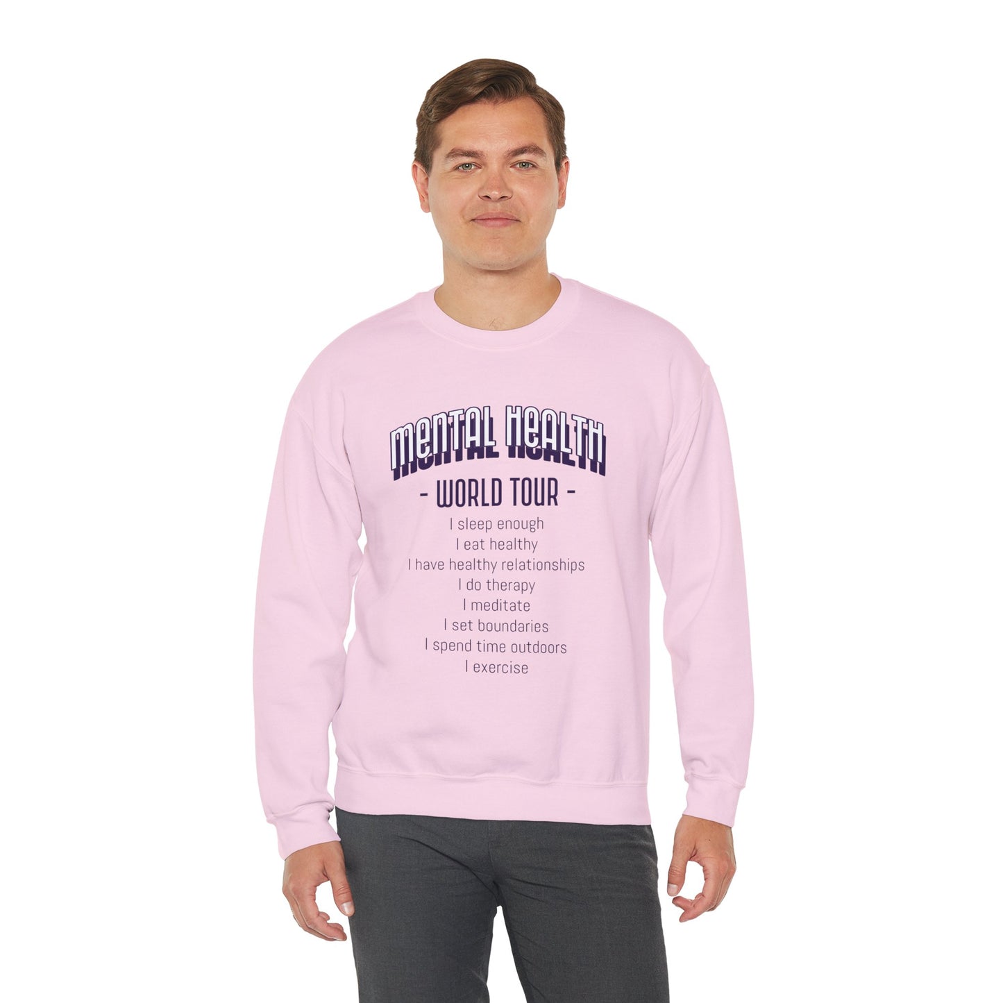 'Mental Health World Tour' Sweatshirt | Men | Romero's: Style with Purpose"