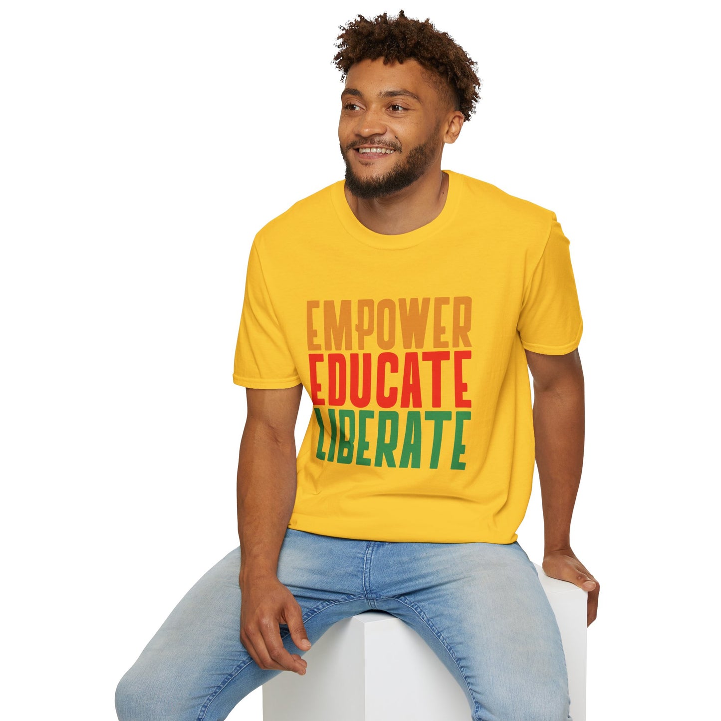 'Empower, Educate, Liberate' T-Shirt: Celebrating Diversity at Romero's | Men