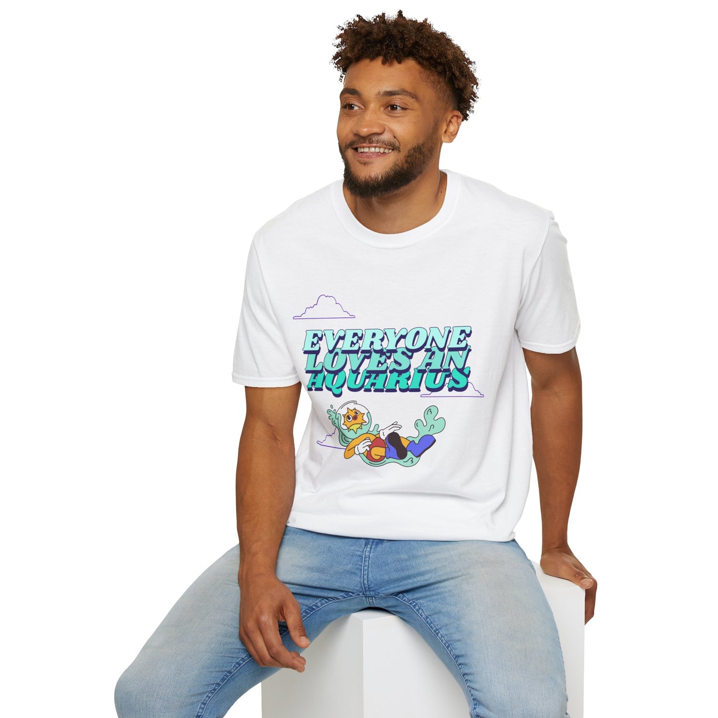 T-Shirt "Everyone loves an Aquarius" | Menu