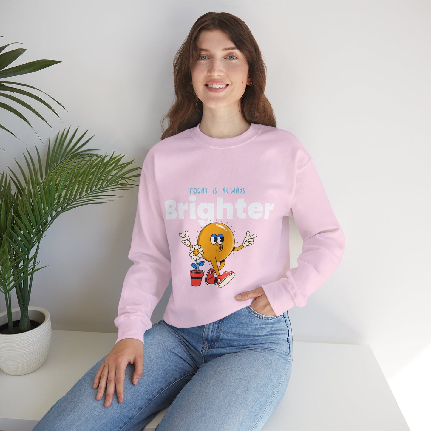 Sweatshirt "Hoje é Sempre Mais Brilhante" - Mulher