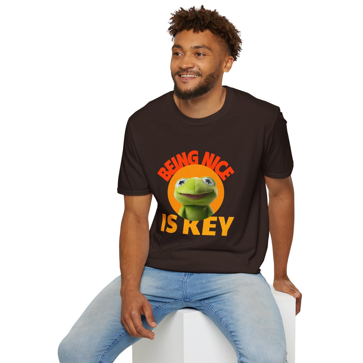 T-Shirt "Ser simpático é a chave" - ​​Homem