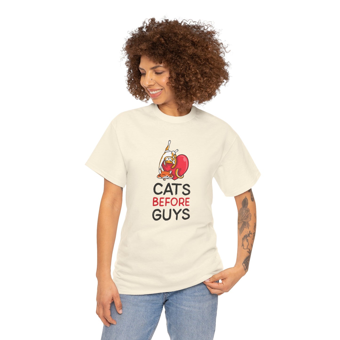 T-shirt - "Cats Before Guys" - Women - Romero's