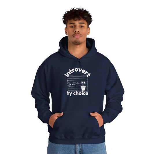 Sweatshirt con Capucha "Introvert by choice" - Man