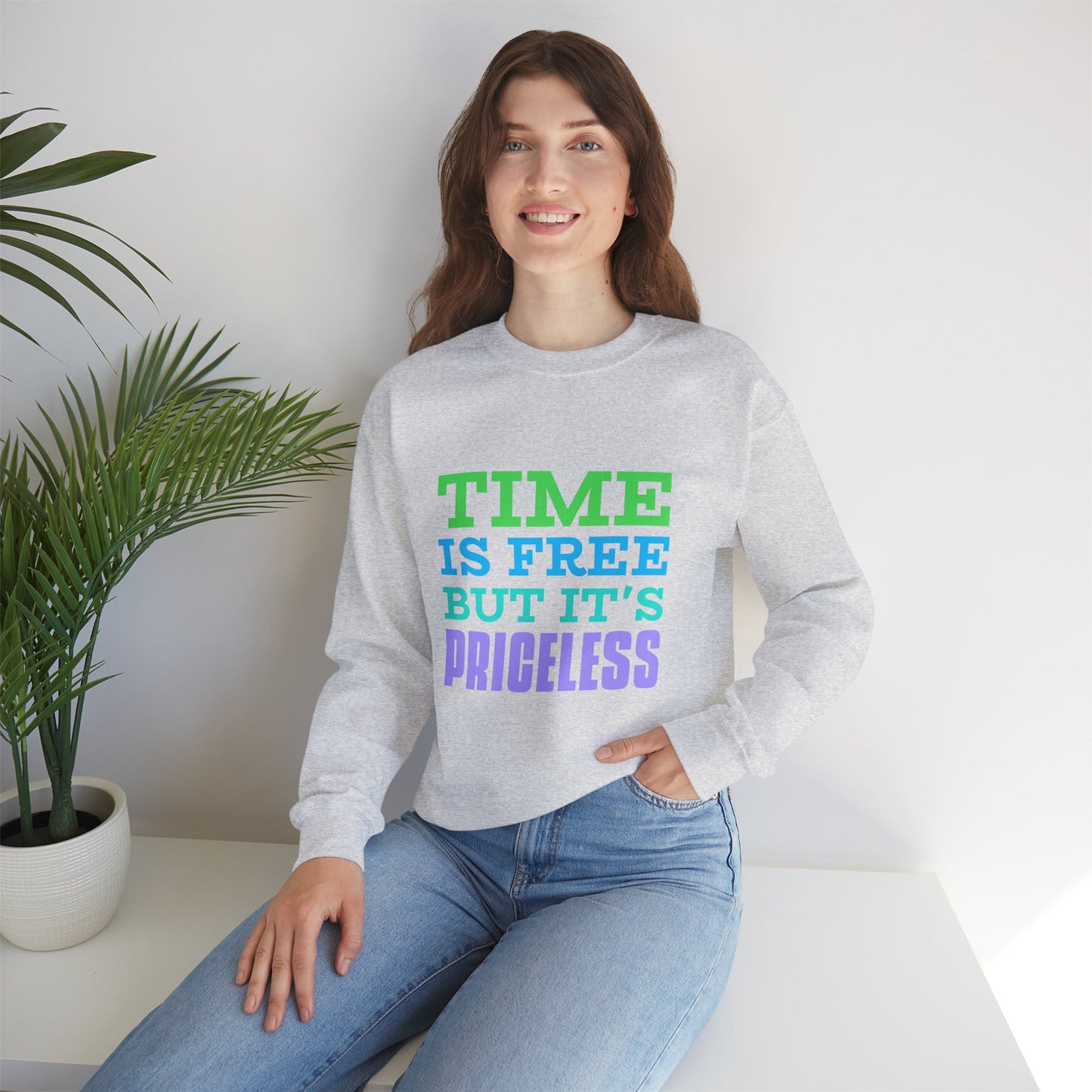 Sweatshirt "O tempo não tem preço" - Mulher