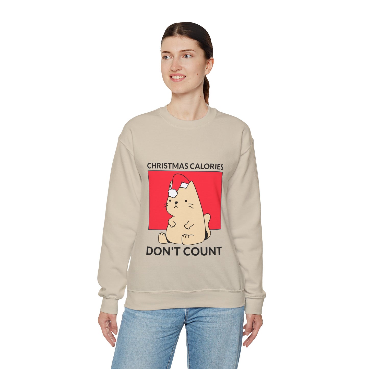 Sweatshirt "Christmas Calories Don't Count" - Woman