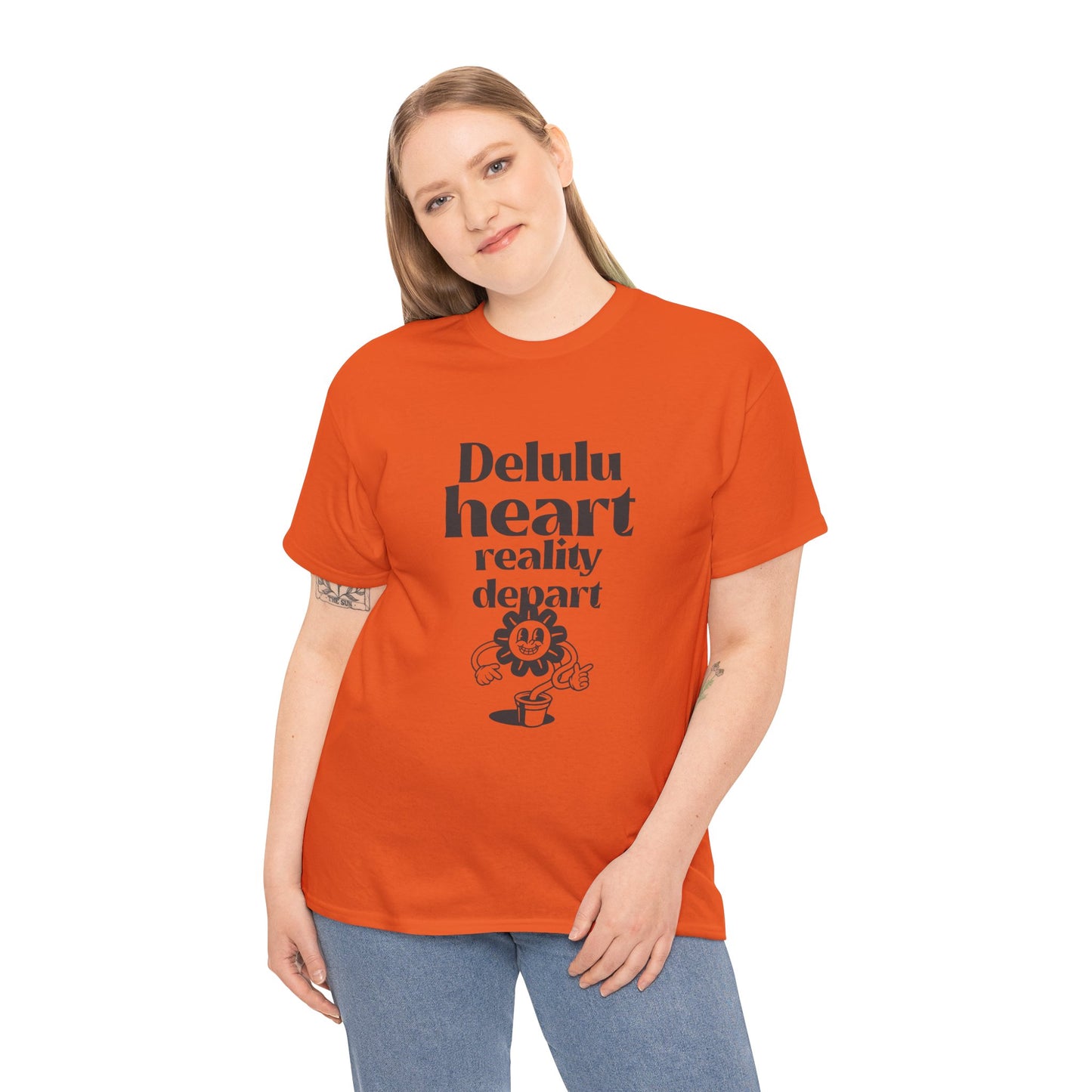 T-shirt -"Delulu Heart, Reality Depart" - Women - Romero's