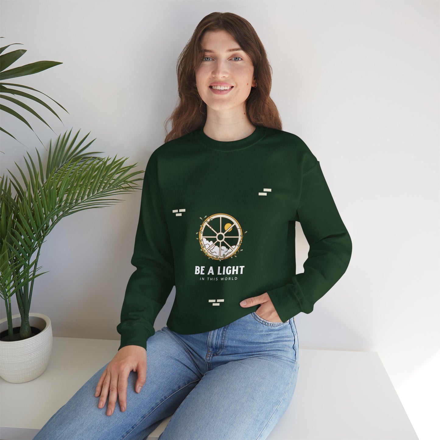 Sweatshirt "Seja uma Luz neste Mundo" - Mulher