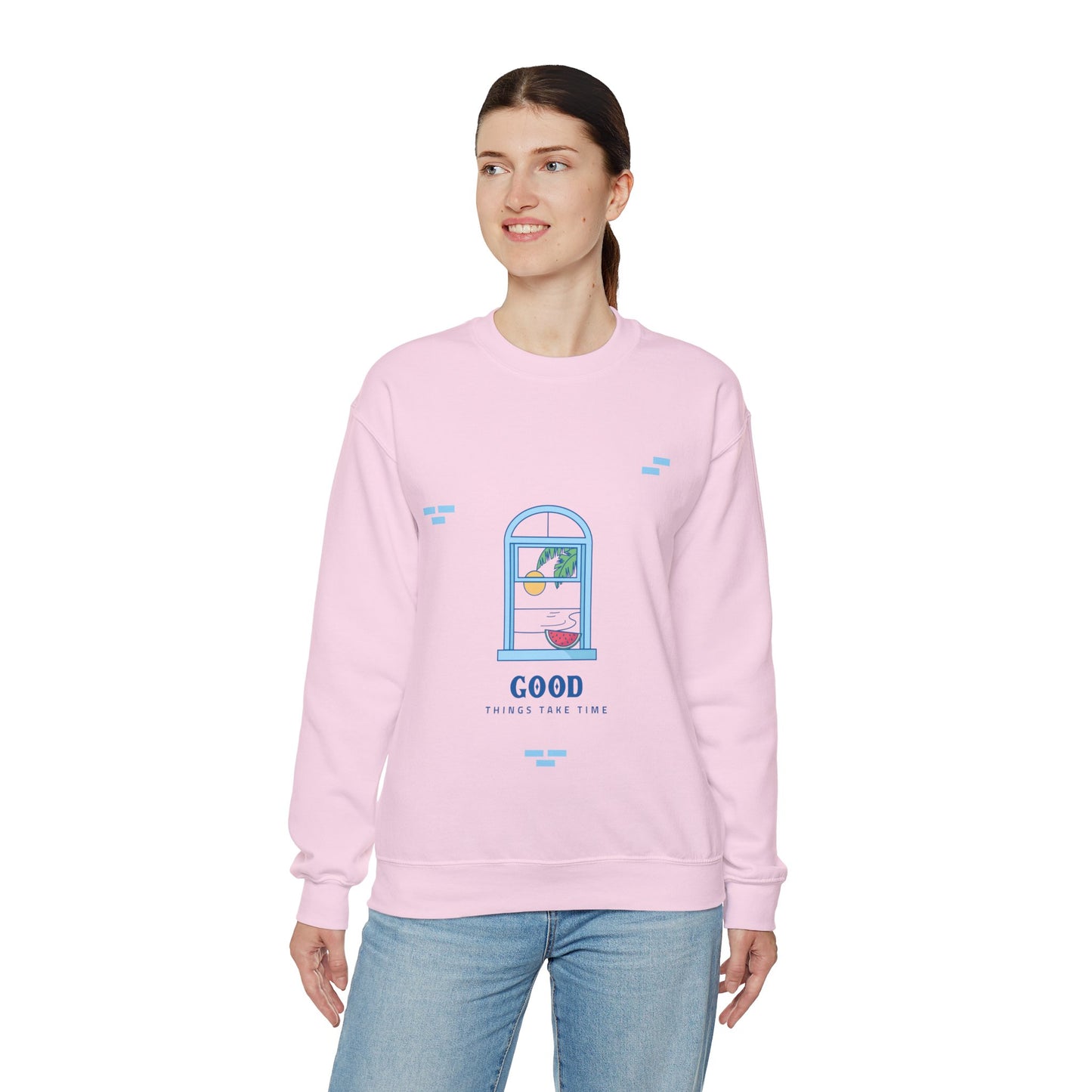 Sweatshirt "Good Things Take Time" - Mulher