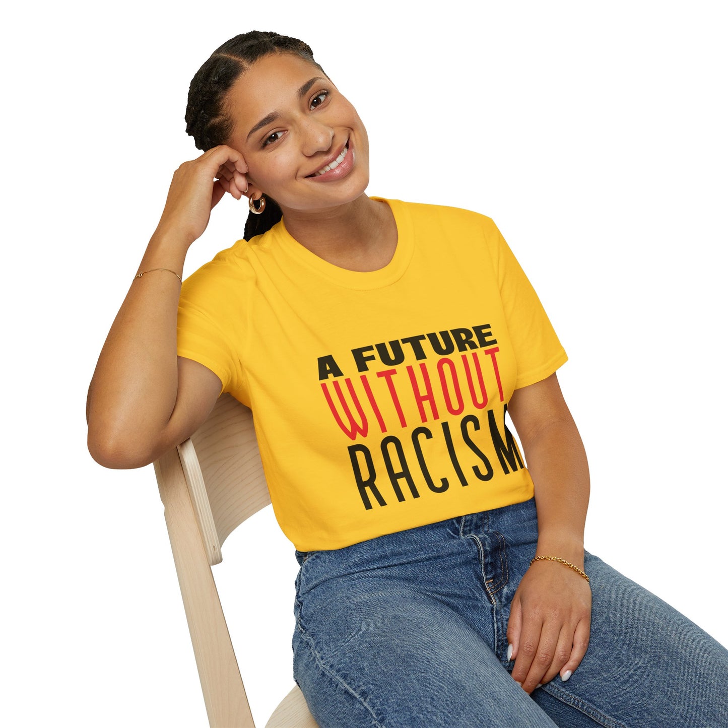 T-shirt 'Um futuro sem racismo' | Mulher | Um passo em direção a um mundo mais inclusivo no Romero's