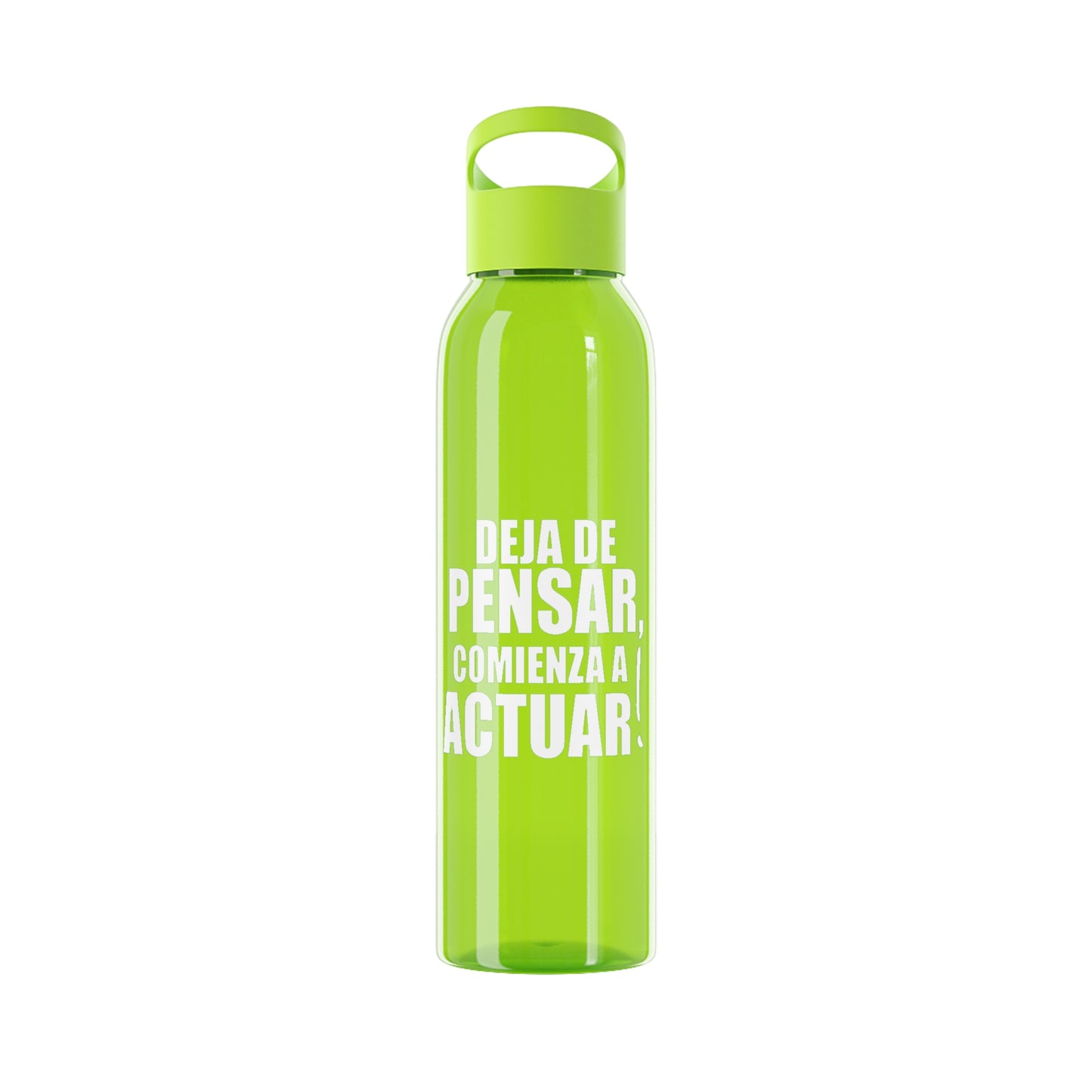 Reusable Sky Bottle - "Stop Thinking, Start Acting!"