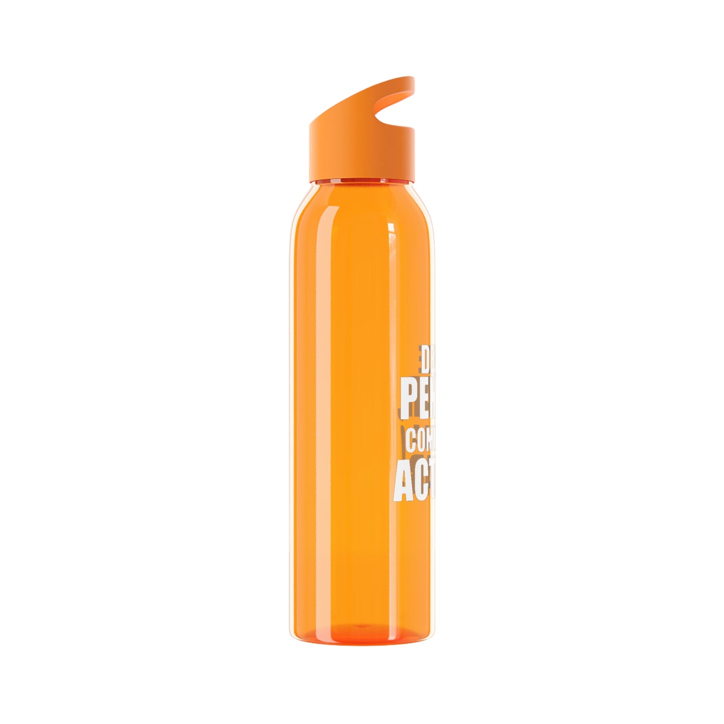 Reusable Sky Bottle - "Stop Thinking, Start Acting!"