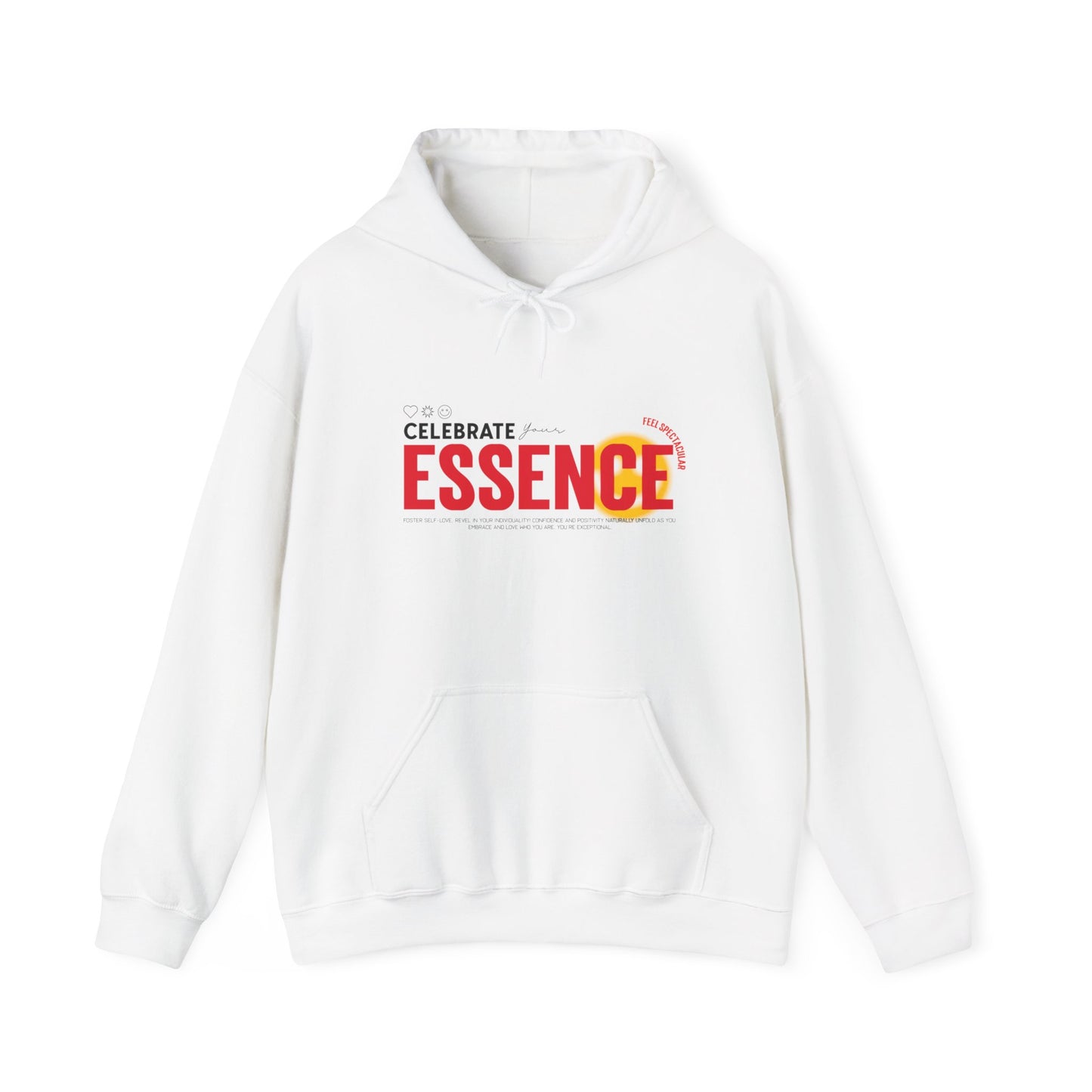 Sweatshirt com capuz "Celebrate your Essence" - Mulher