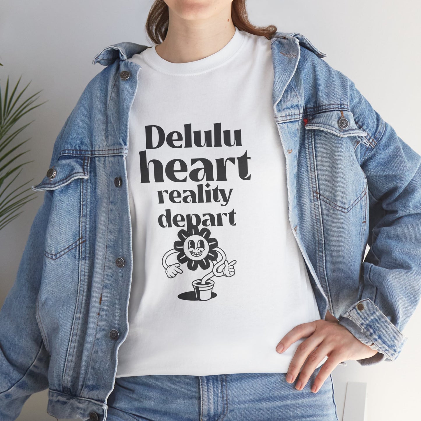 T-shirt -"Delulu Heart, Reality Depart" - Women - Romero's