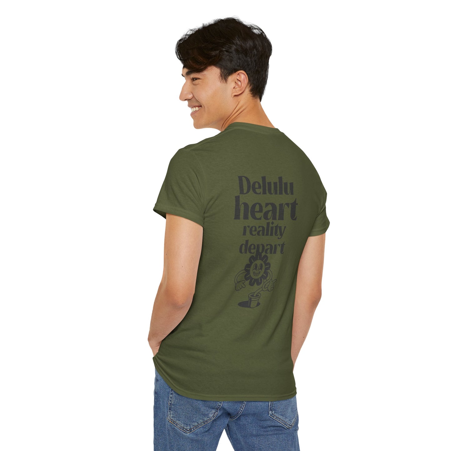 Camiseta -"Delulu Heart, Reality Depart" - Masculino - Romero's