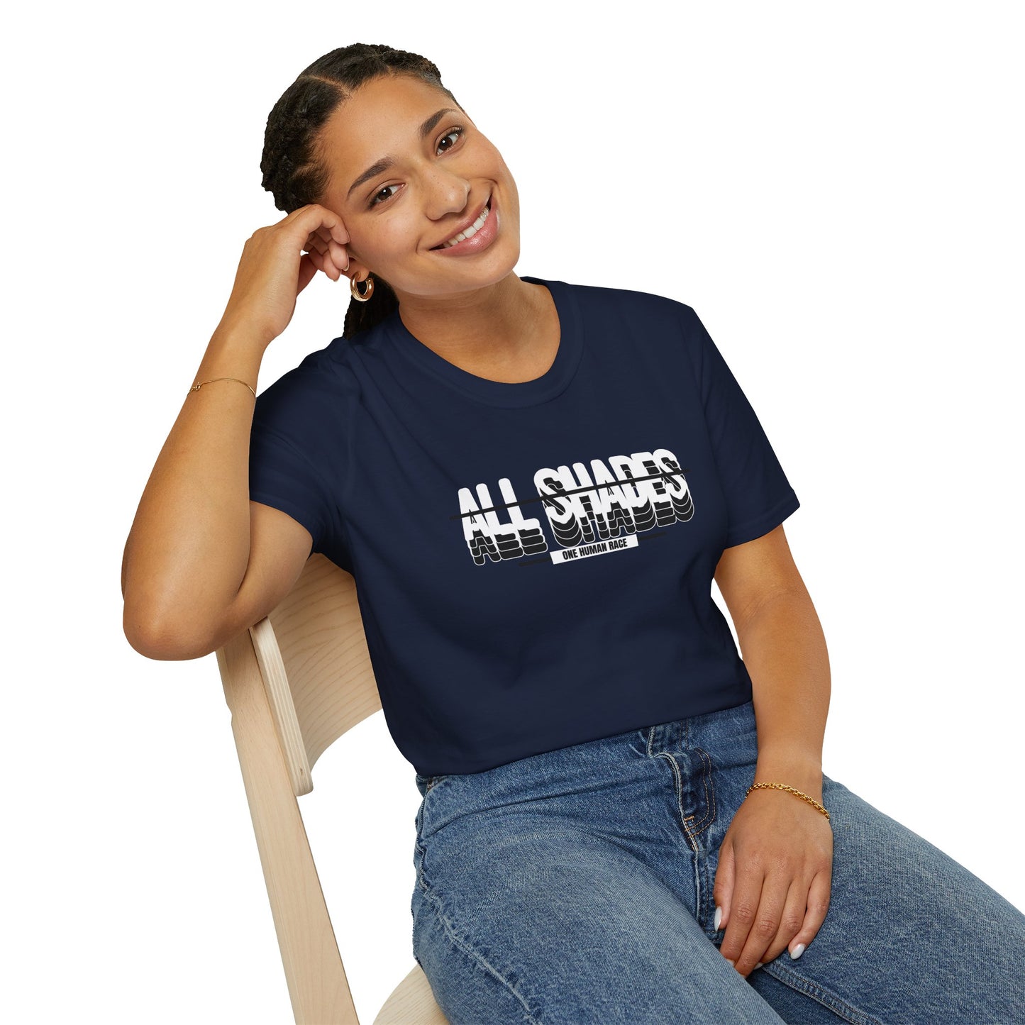 T-Shirt 'All Shades, One Human Race': Celebrating Diversity at Romero's | Women