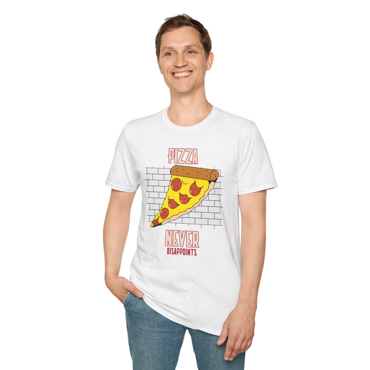 T-shirt "Pizza Nunca Decepciona" - Homem