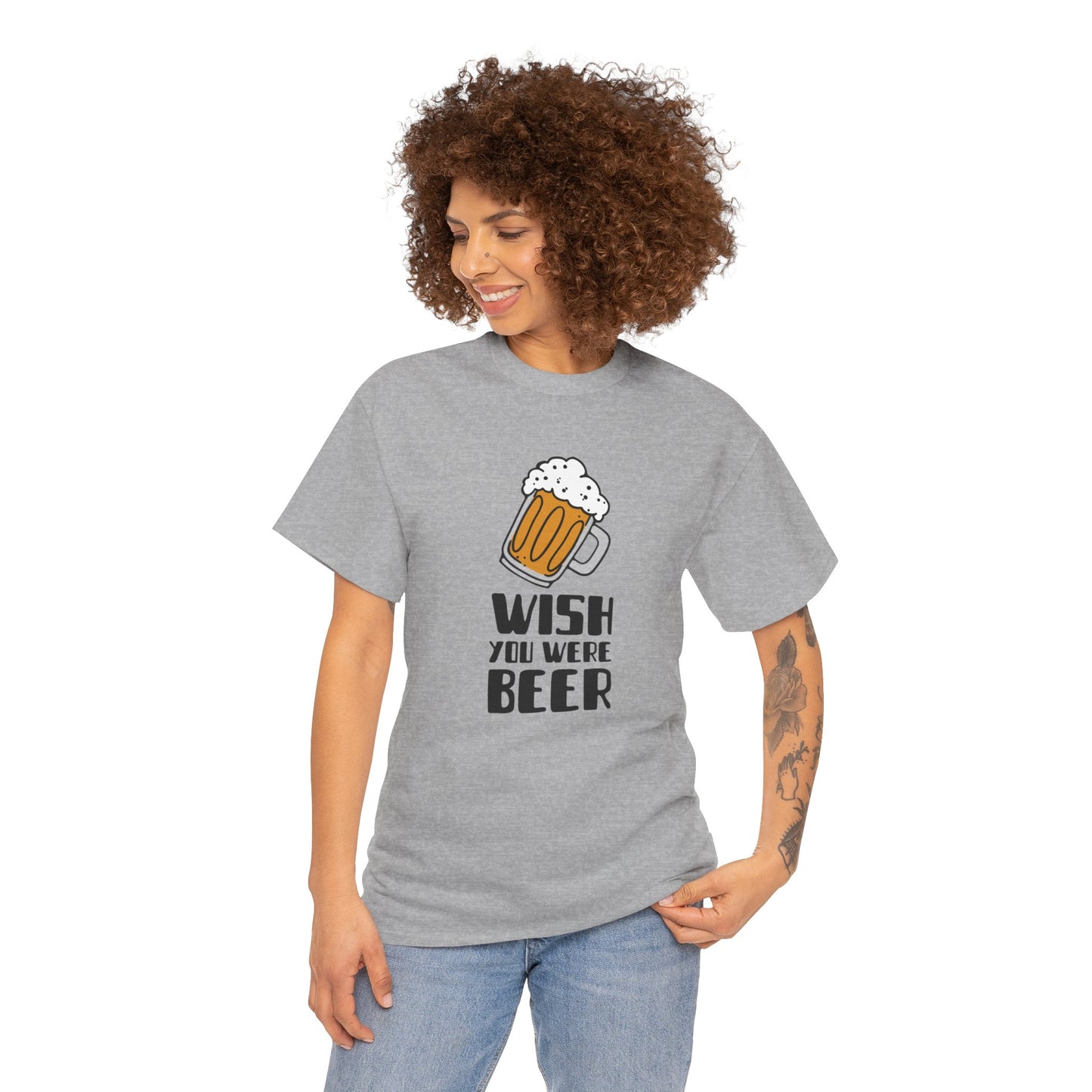 Camiseta feminina "Wish You Were Beer" - Camiseta divertida