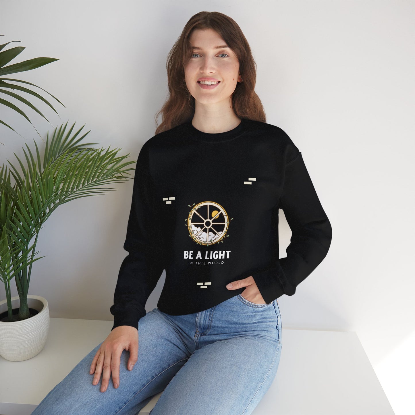 Sweatshirt "Seja uma Luz neste Mundo" - Mulher