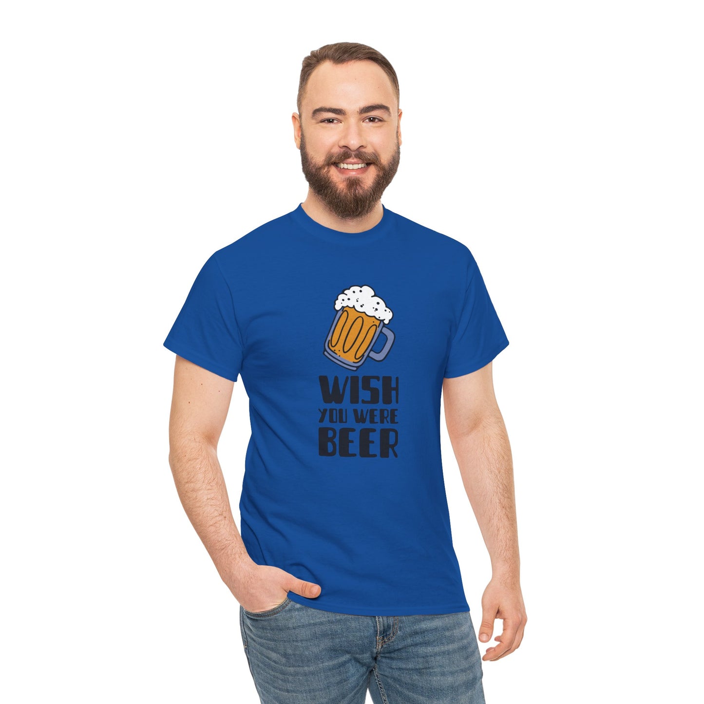 "Wish You Were Beer" Men's T-Shirt - Casual Comfort with a Twist by Romero's