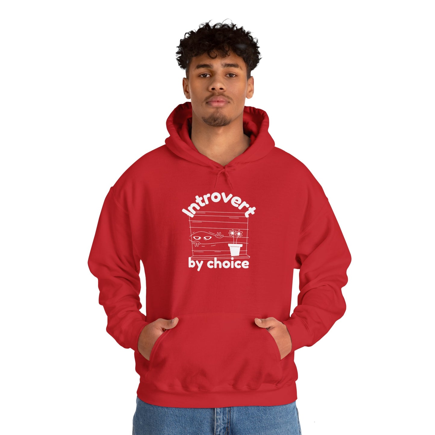 "Introvert by choice" Hooded Sweatshirt - Man