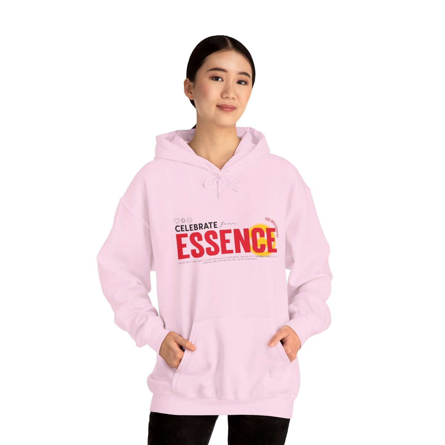 Sweatshirt com capuz "Celebrate your Essence" - Mulher