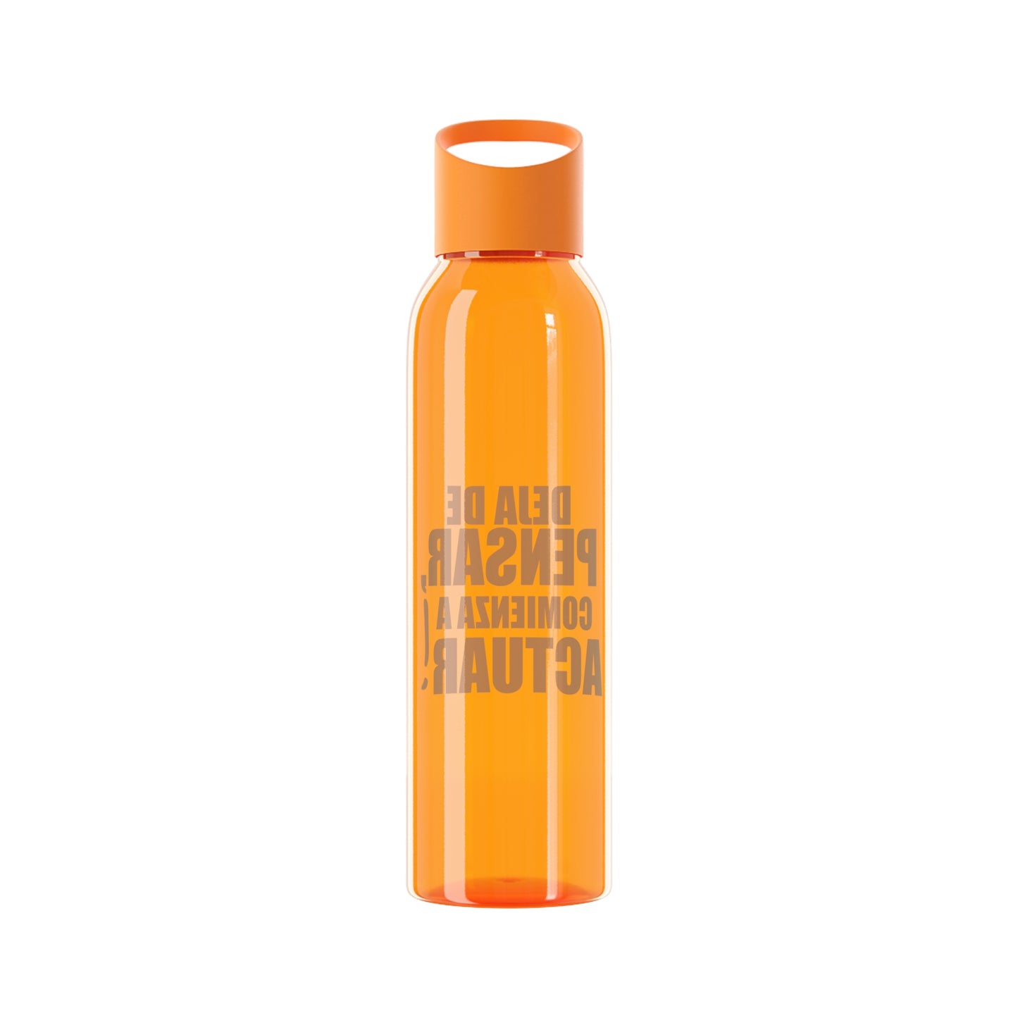 Reusable Sky Bottle - "Stop Thinking, Start Acting!"