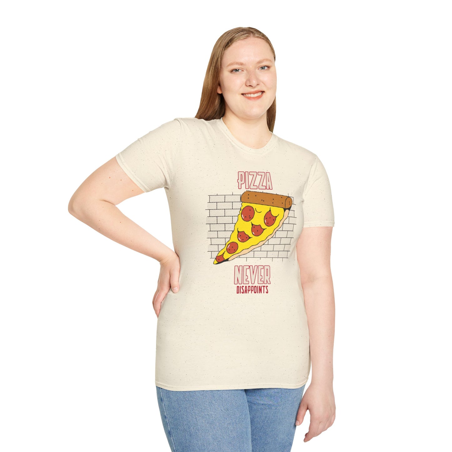 T-shirt "Pizza Nunca Decepciona" - Mulher