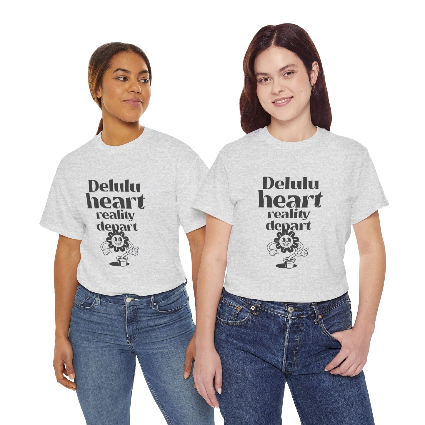 T-shirt -"Delulu Heart, Reality Depart" - Women -  Romero's