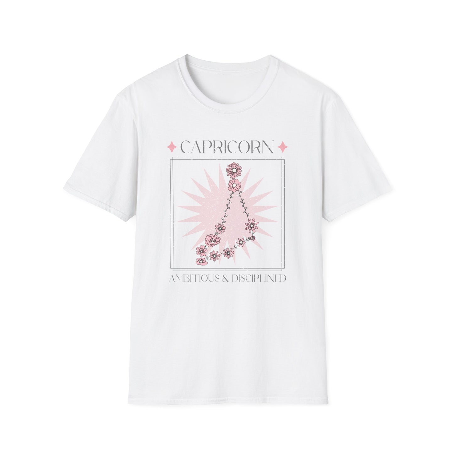 T-Shirt "Capricórnio: Ambicioso e Disciplinado" - Mulher