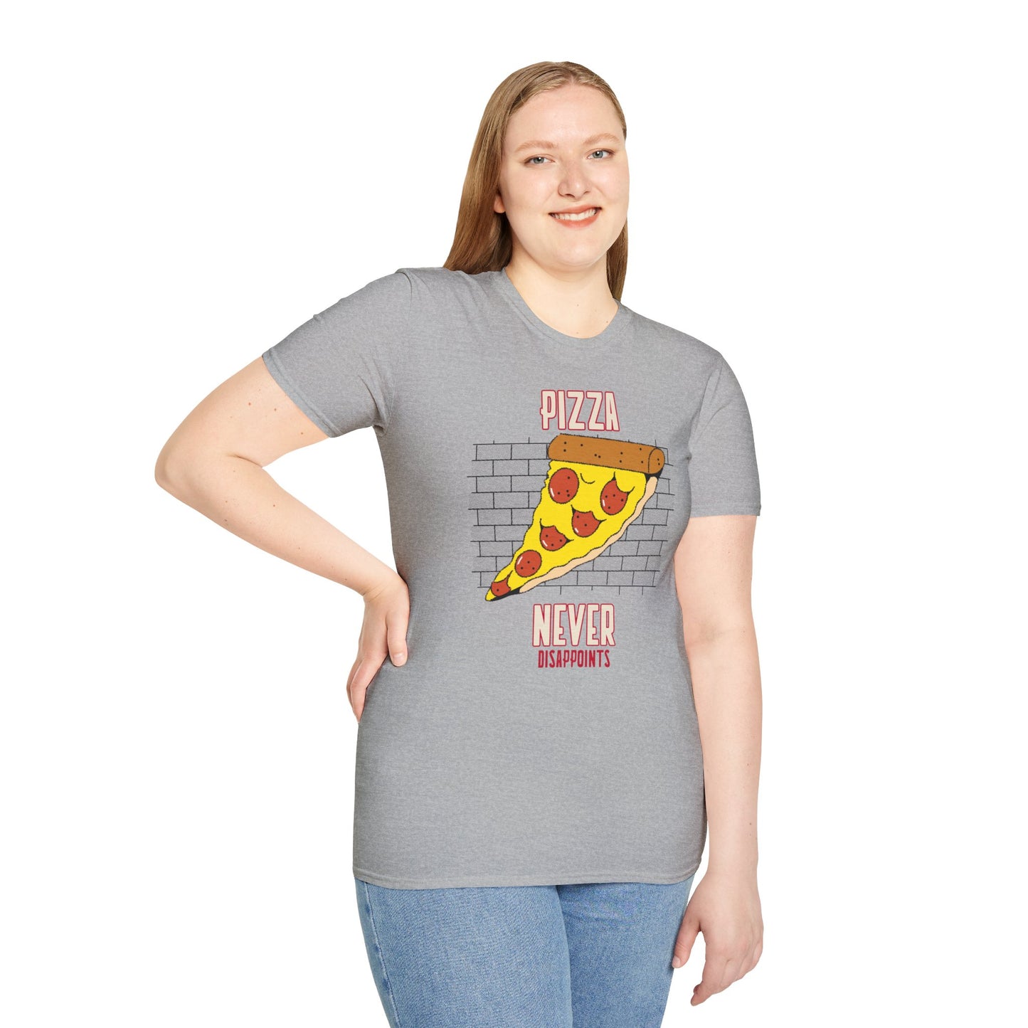 T-shirt "Pizza Nunca Decepciona" - Mulher