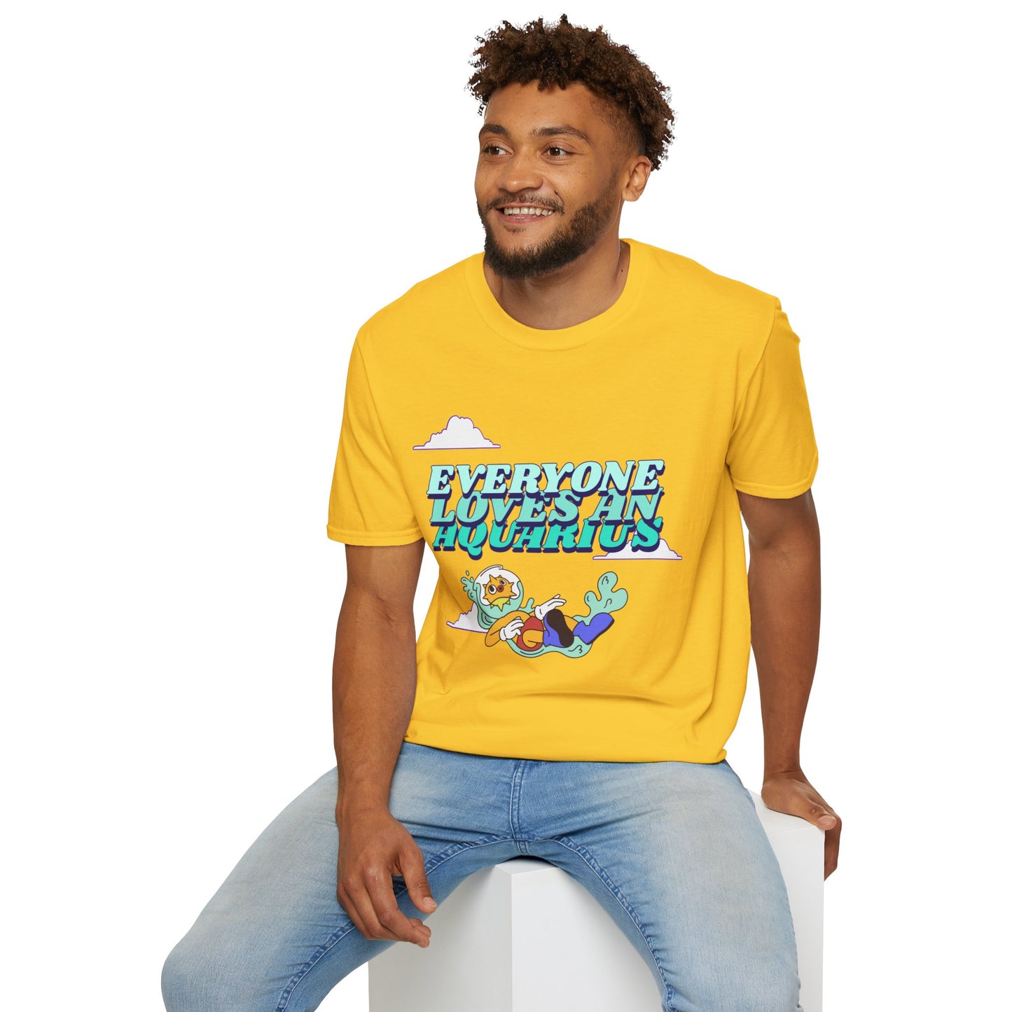 T-Shirt "Everyone loves an Aquarius" | Menu