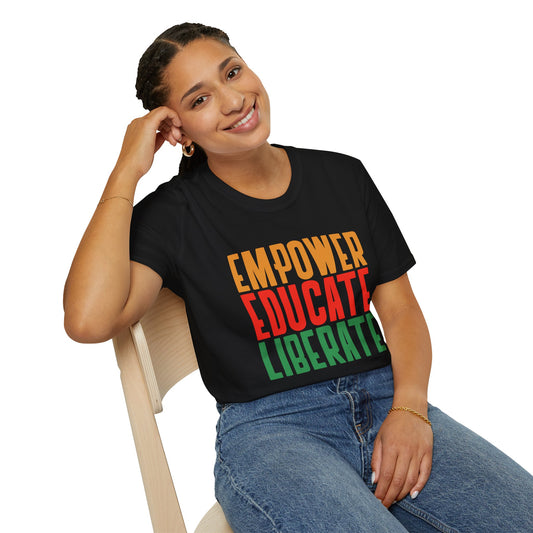 T-Shirt  'Empower, Educate, Liberate': Celebrando la Diversidad en Romero's | Women