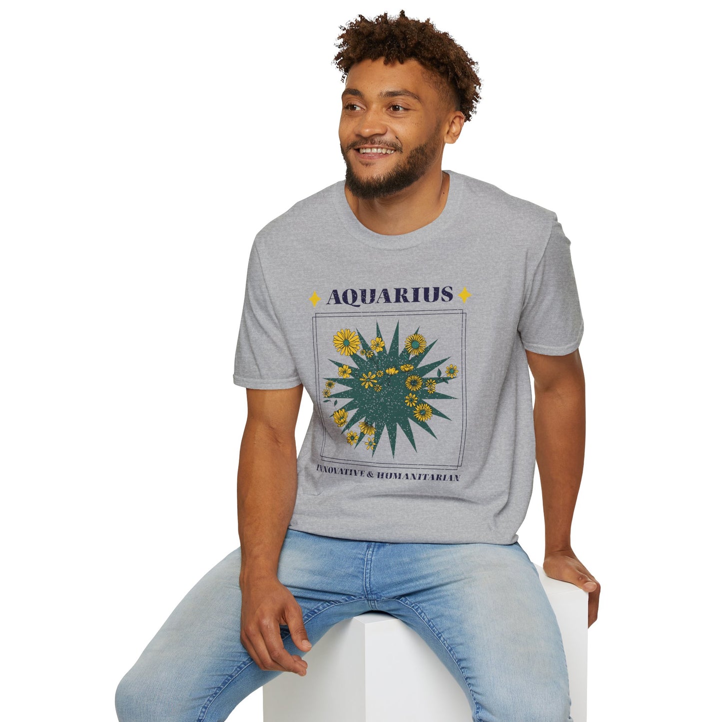 T-Shirt "Aquário: Inovador e Humanitário" - Homem