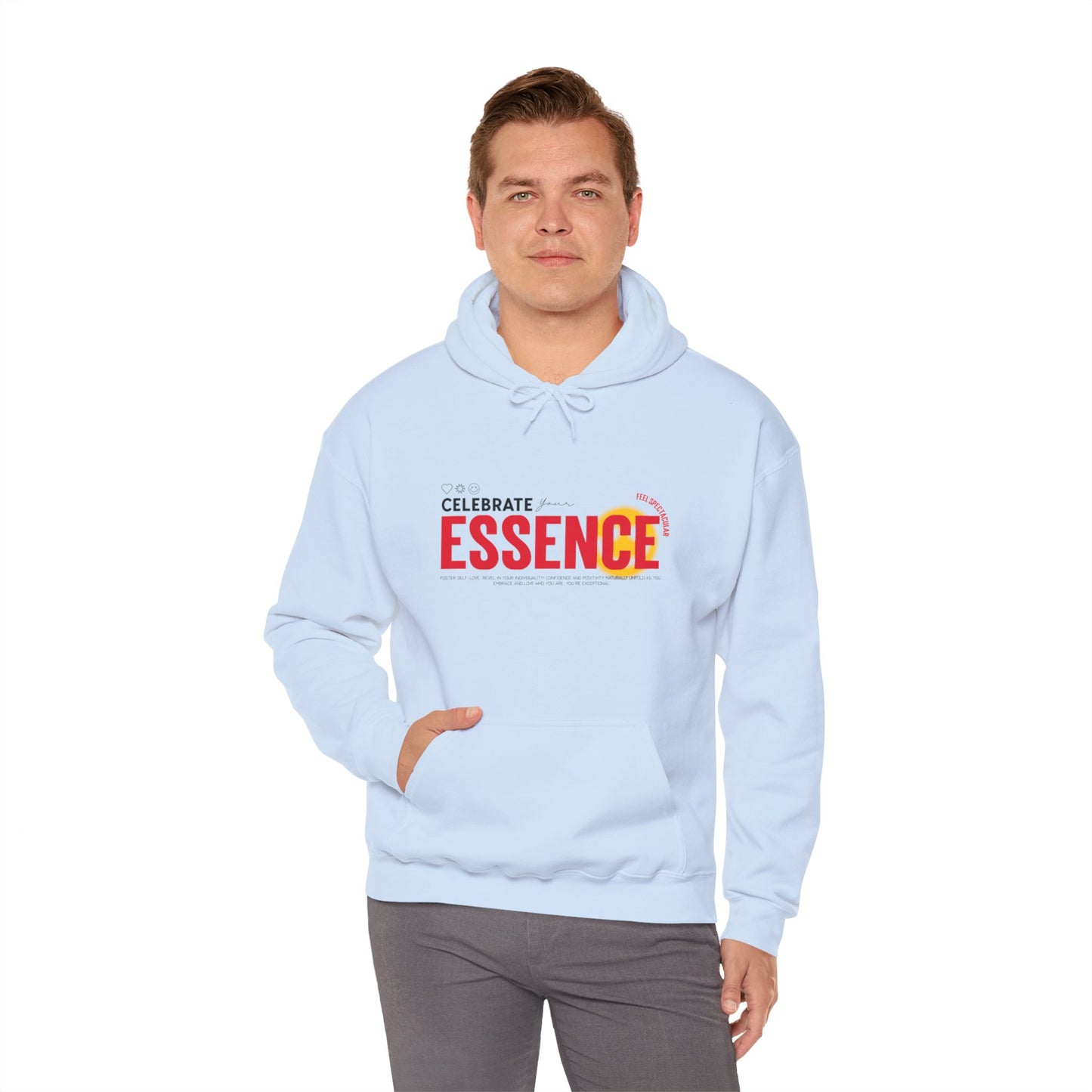 Sweatshirt con capucha "Celebrate your Essence" - Man