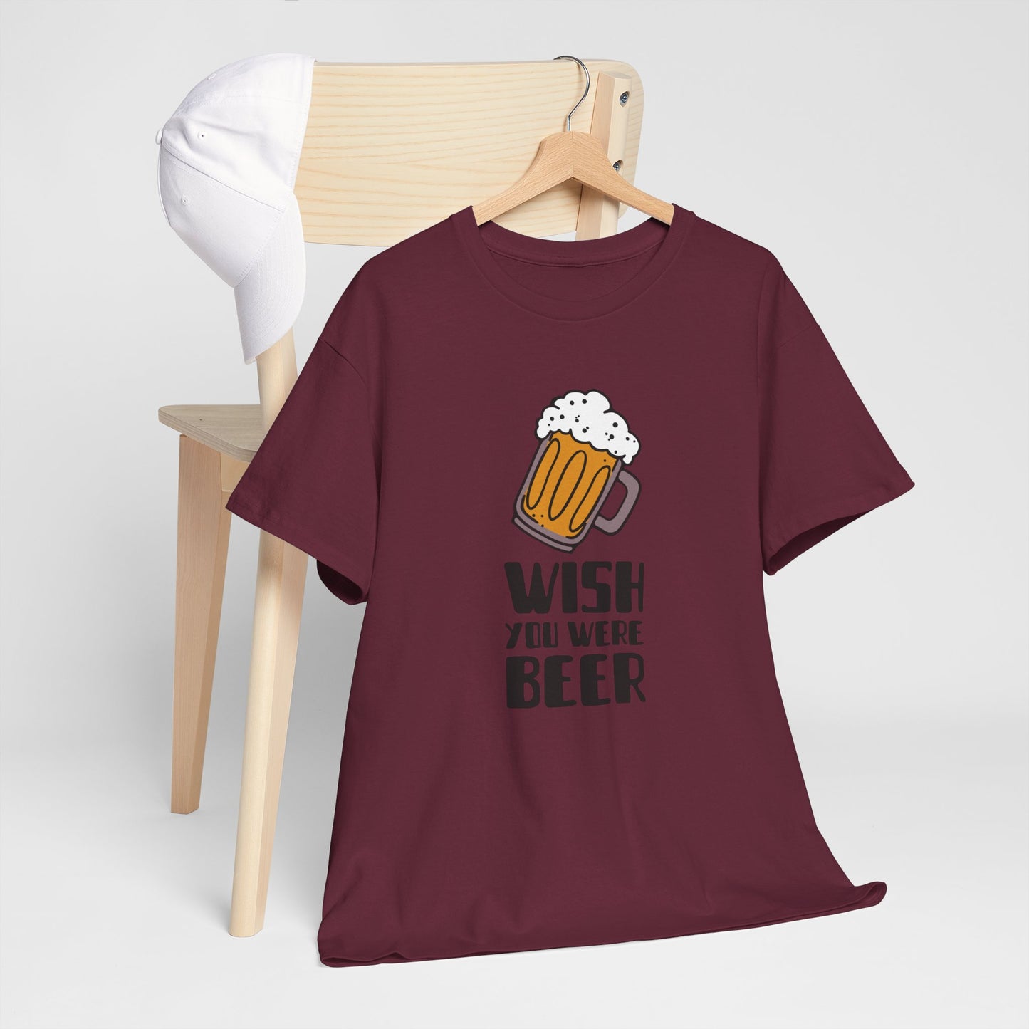 Camiseta masculina "Wish You Were Beer" - Conforto casual com um toque especial da Romero's