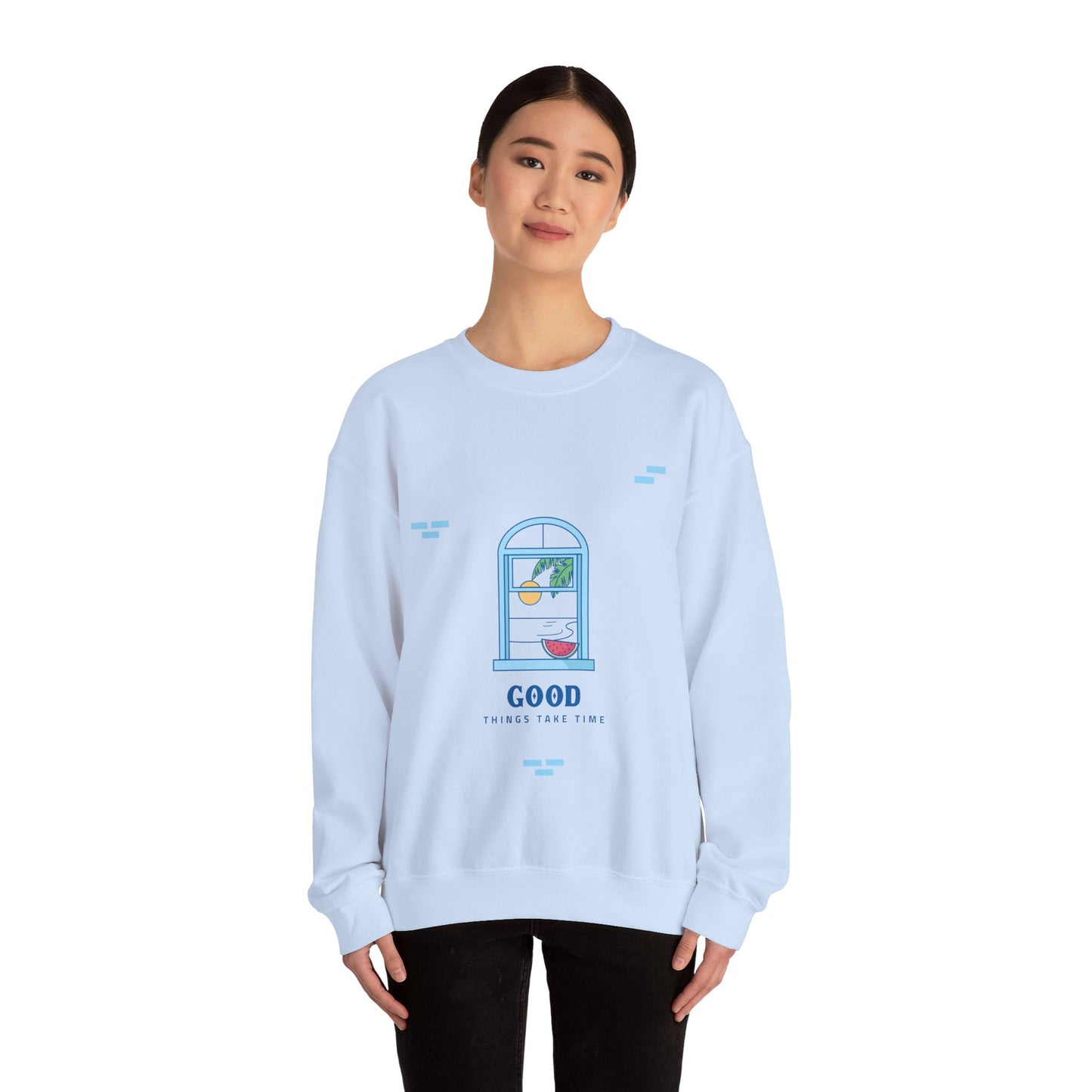 Sweatshirt "Good Things Take Time" - Mulher