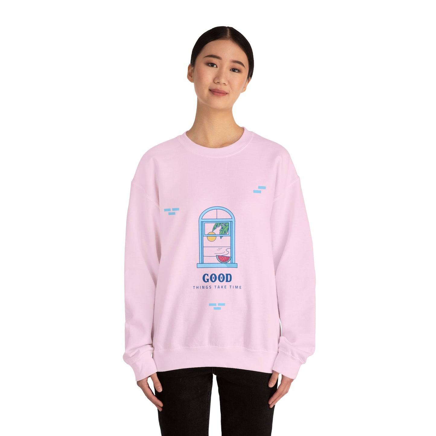 Sweatshirt "Good Things Take Time" - Women