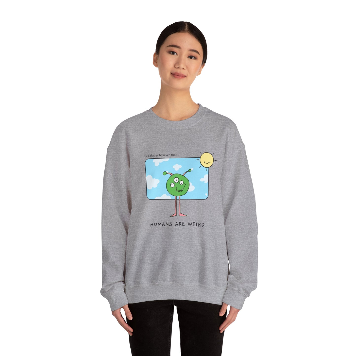 Sweatshirt "Os humanos são estranhos" - Mulher