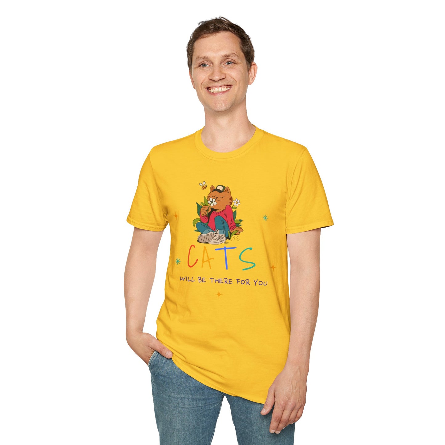 T-shirt "Cats will be there for you" - Man