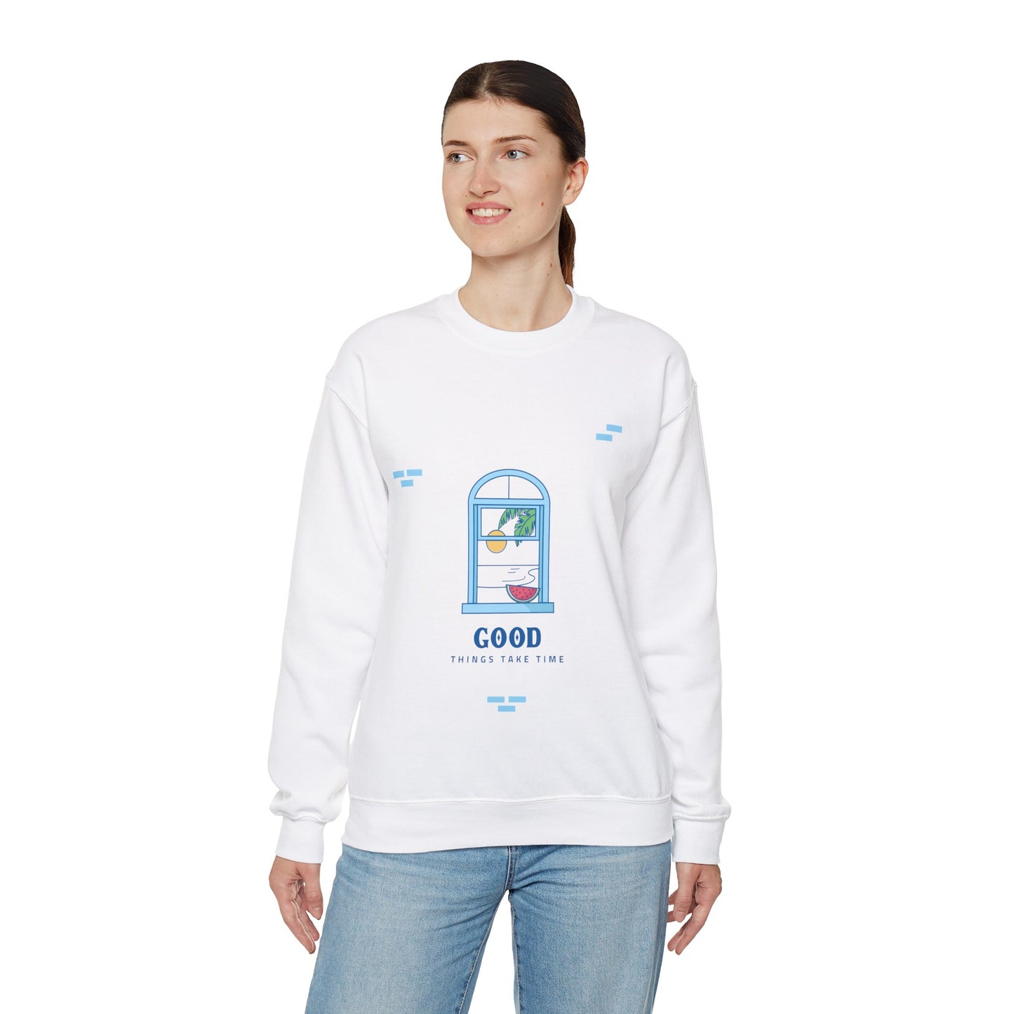 Sweatshirt  "Good Things Take Time" - Women