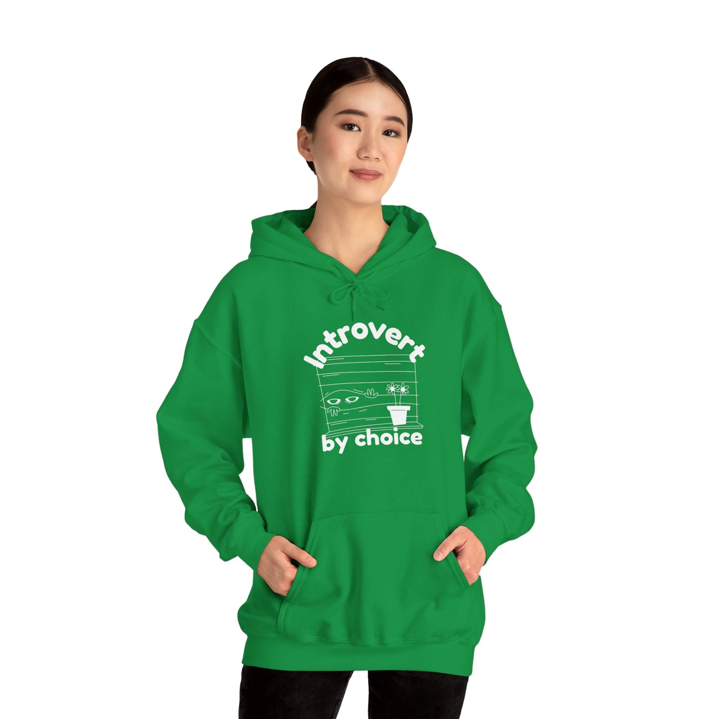 "Introvert by choice" Hooded Sweatshirt - Woman