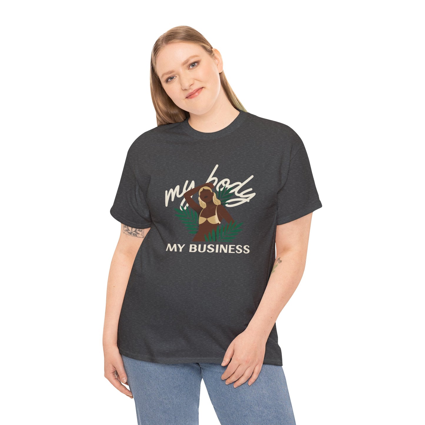 "My Body My Business" - Camiseta de empoderamento feminino - Fique forte com Romero's