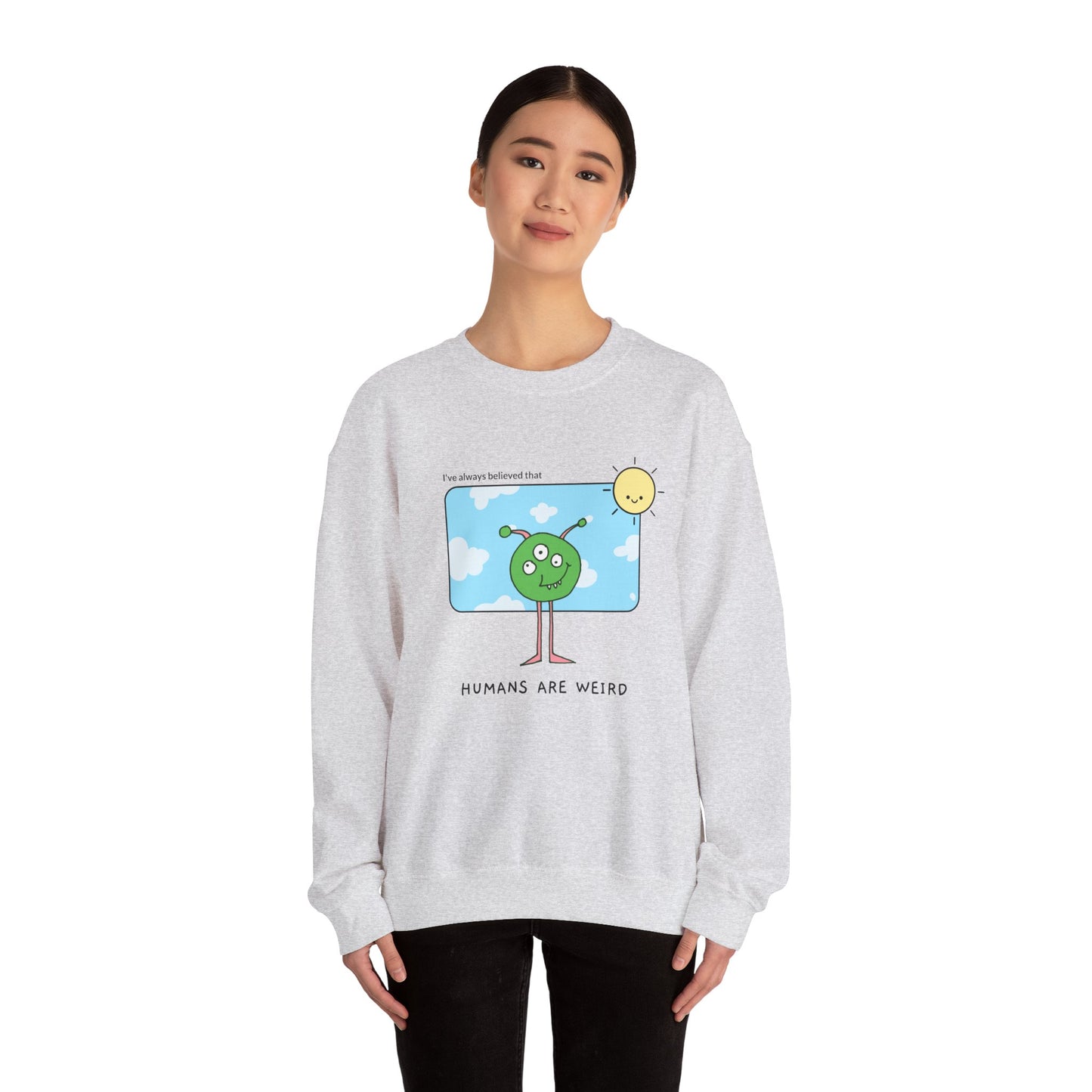 Sweatshirt "Os humanos são estranhos" - Mulher