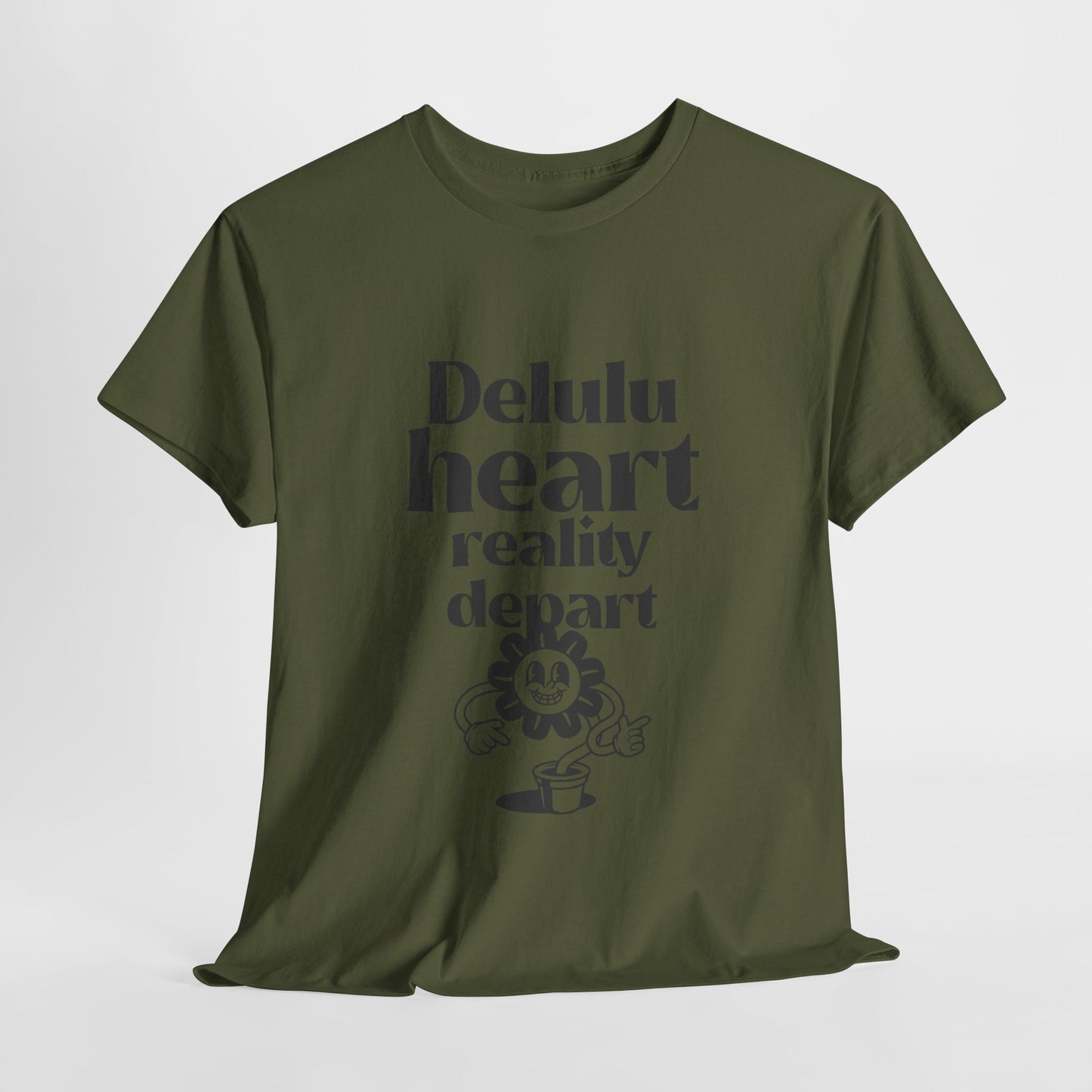 T-shirt -"Delulu Heart, Reality Depart" - Women - Romero's