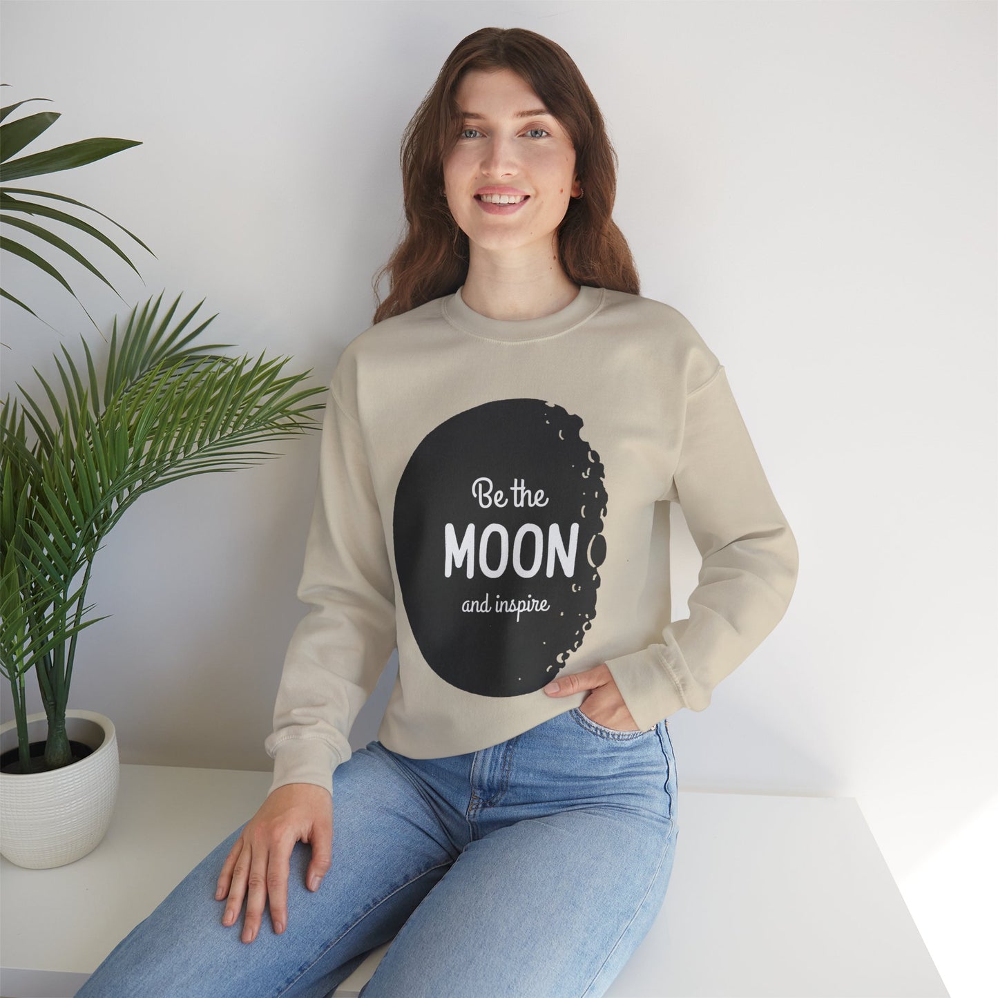 Sweatshirt "Seja a Lua e Inspire" - Mulher