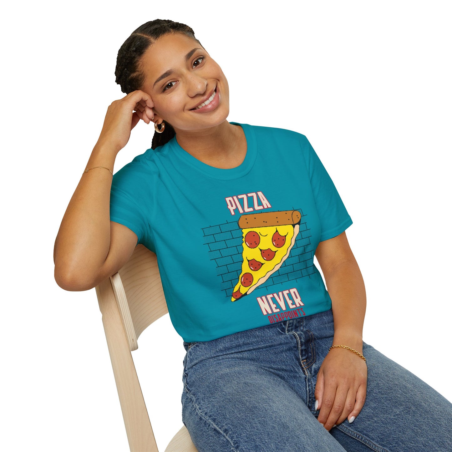 T-shirt "Pizza Nunca Decepciona" - Mulher