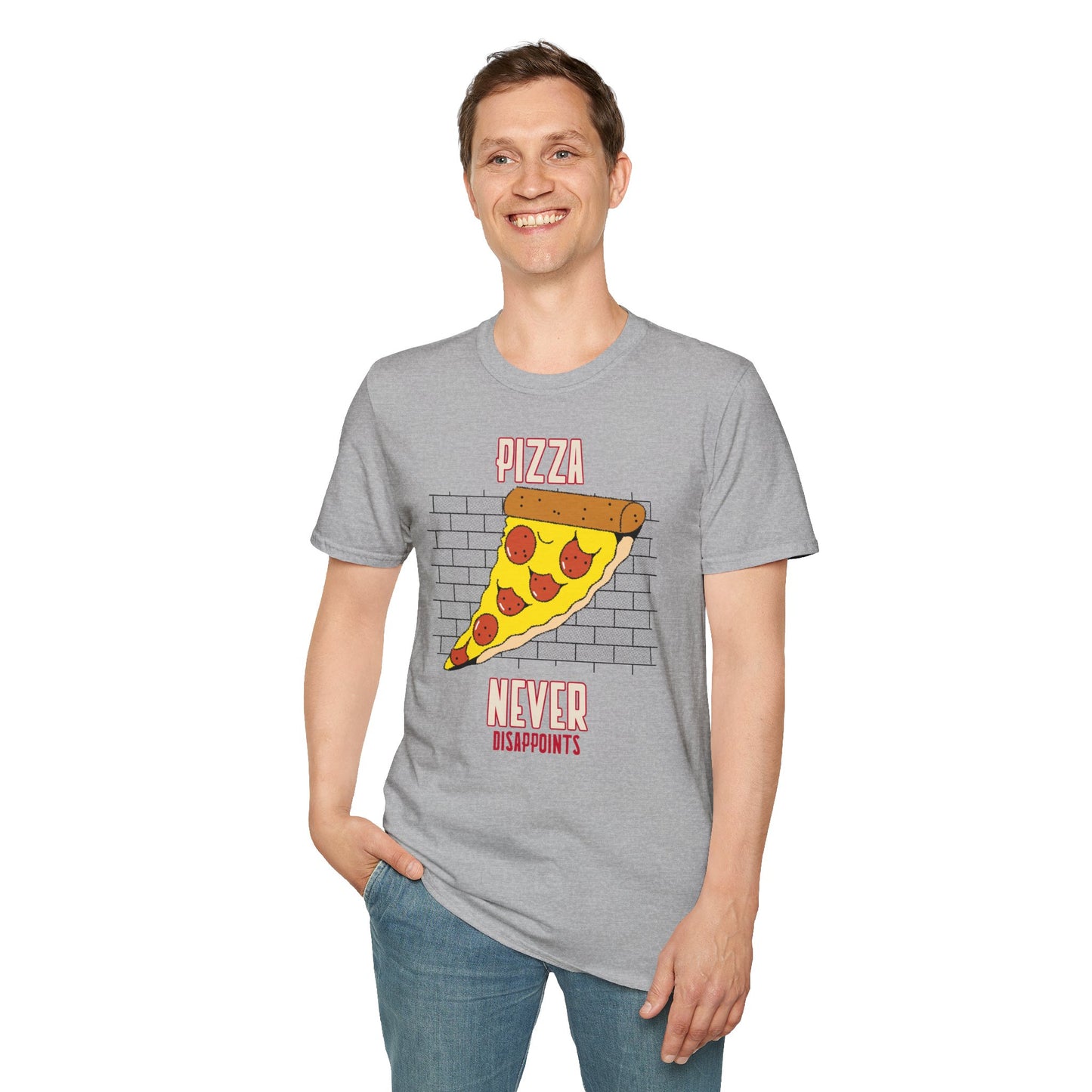 T-shirt "Pizza Nunca Decepciona" - Homem